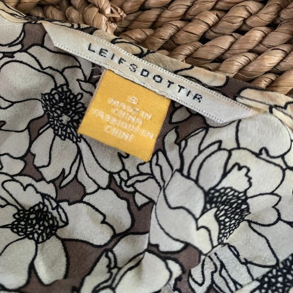 Liefsdottir Printed Silk Tunic Blouse - Like New - Picture 4 of 6